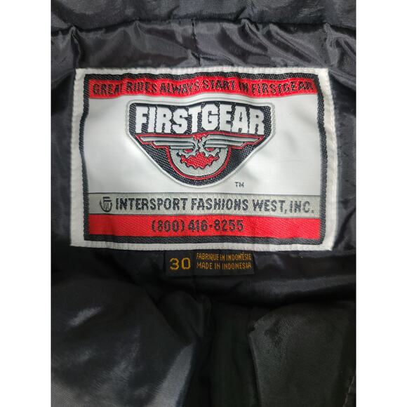 First Gear Motorcycle Riding Suit Jacket Coat Small With Over Pants 30 2 Piece - Picture 9 of 11